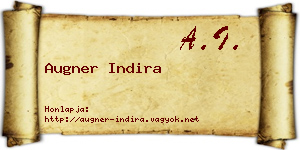 Augner Indira névjegykártya